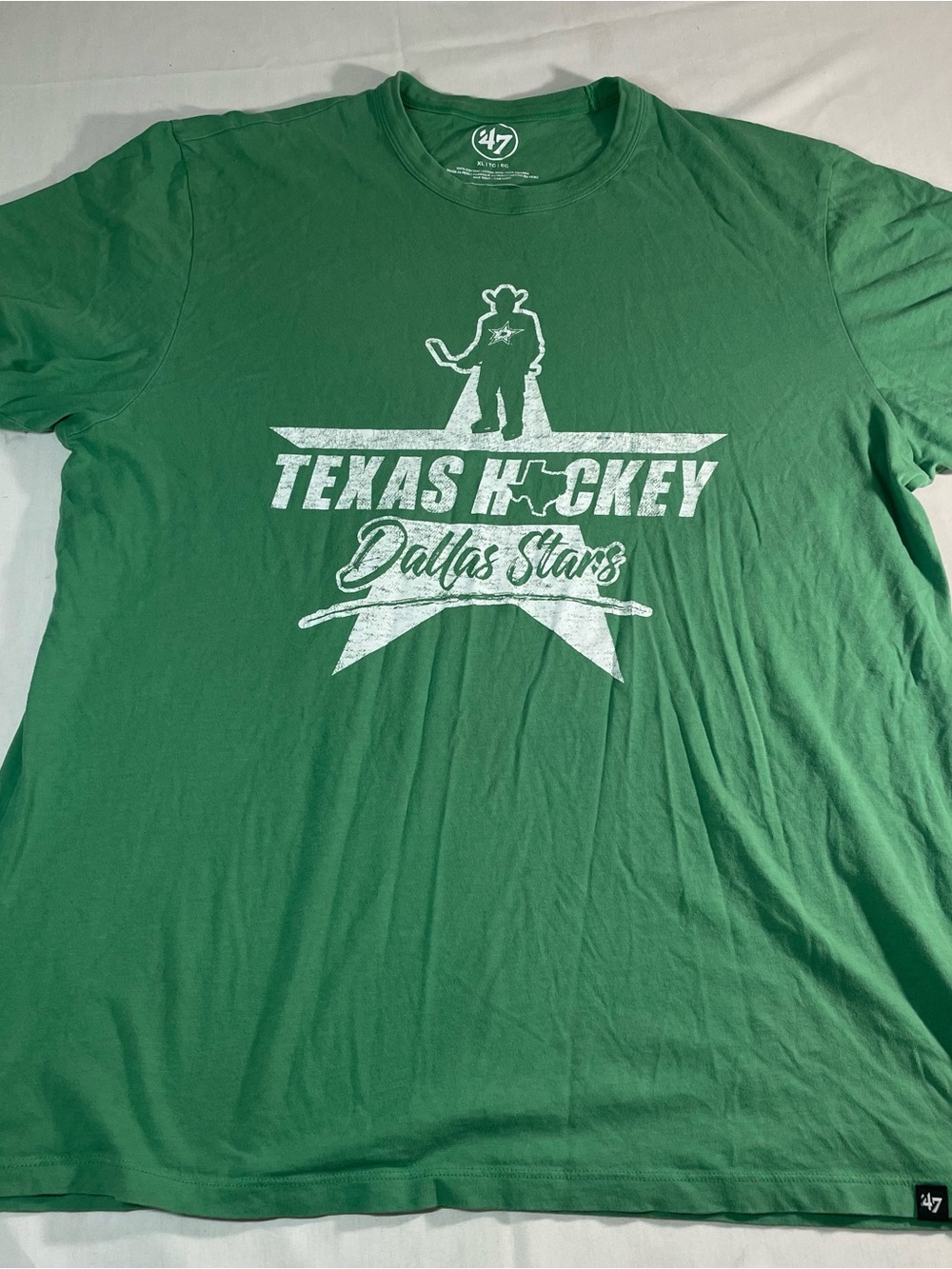 47 Brand Green Dallas Stars Texas Hockey Graphic Tee